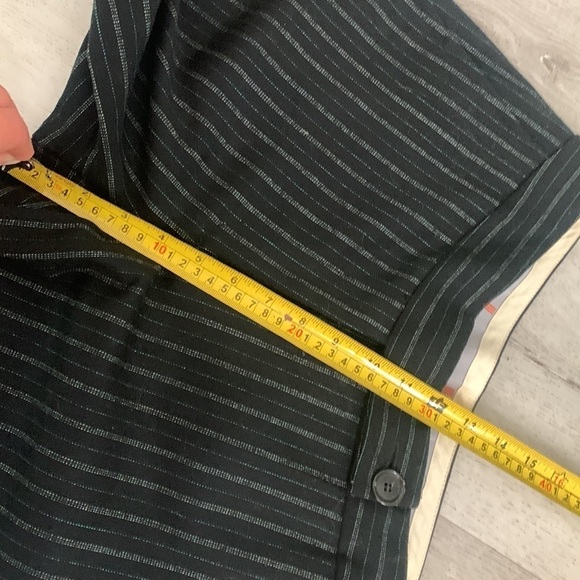 Missoni Wool wide casual career Trousers‎ in Black Pinstripe green size 8 - Picture 6 of 14